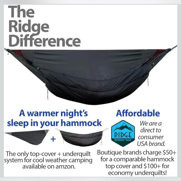 Mojave Hammock Underquilt, Adjustable, Essential Hammock Camping Gear Full Size - Picture 2 of 9